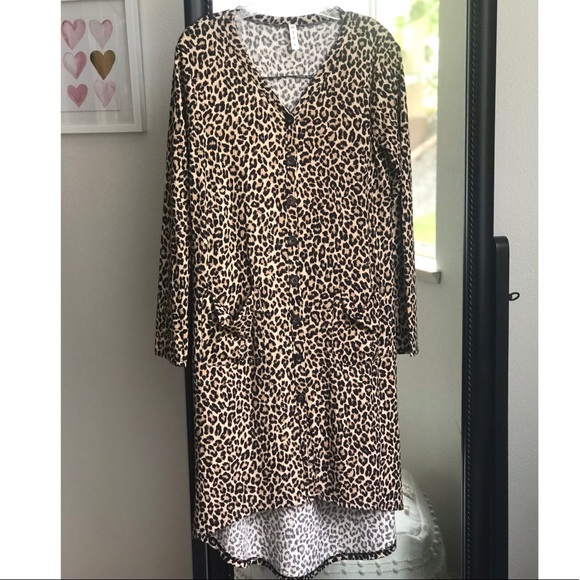 mittoshop Sweaters - NWOT Mittoshop Leopard Ribbed Cardigan